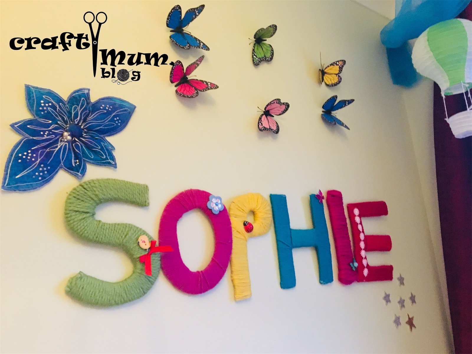 Yarn wrapped lettters