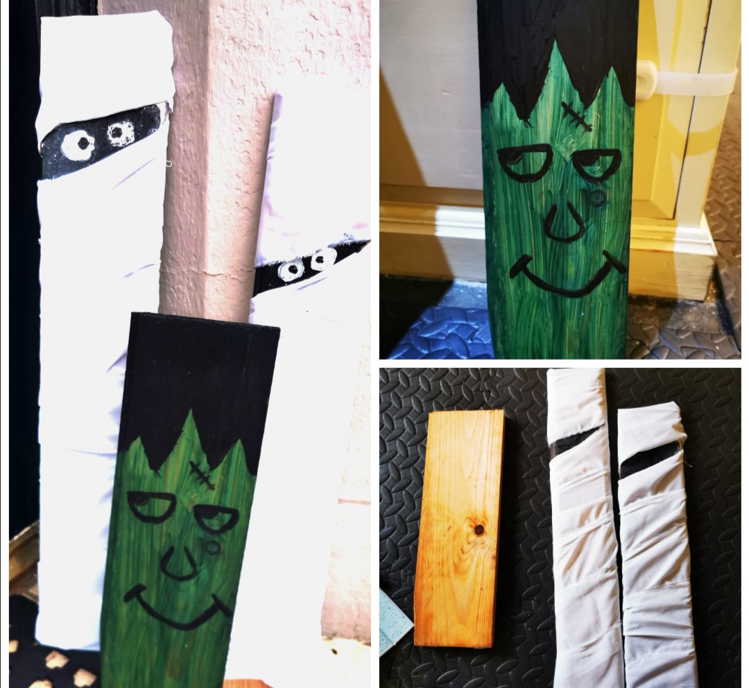 Wood planks Halloween Decorations