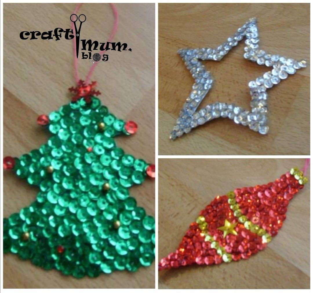 Sequin Christmas decorations