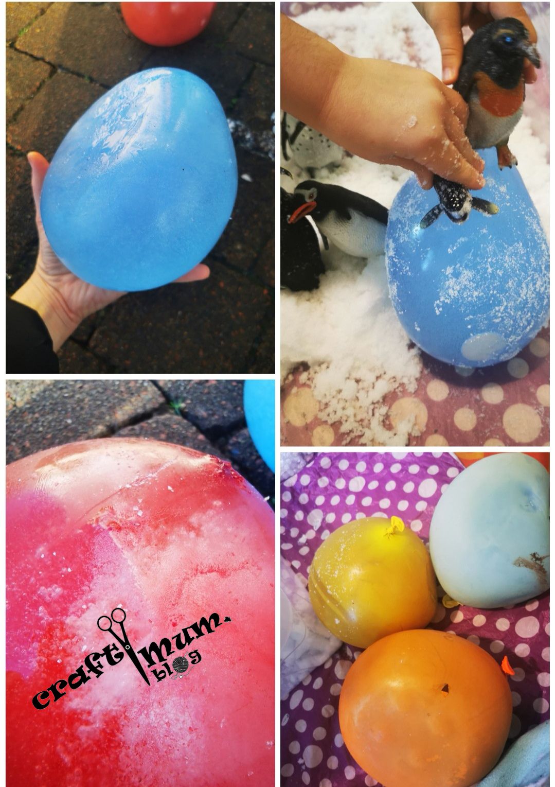 Frozen water balloons