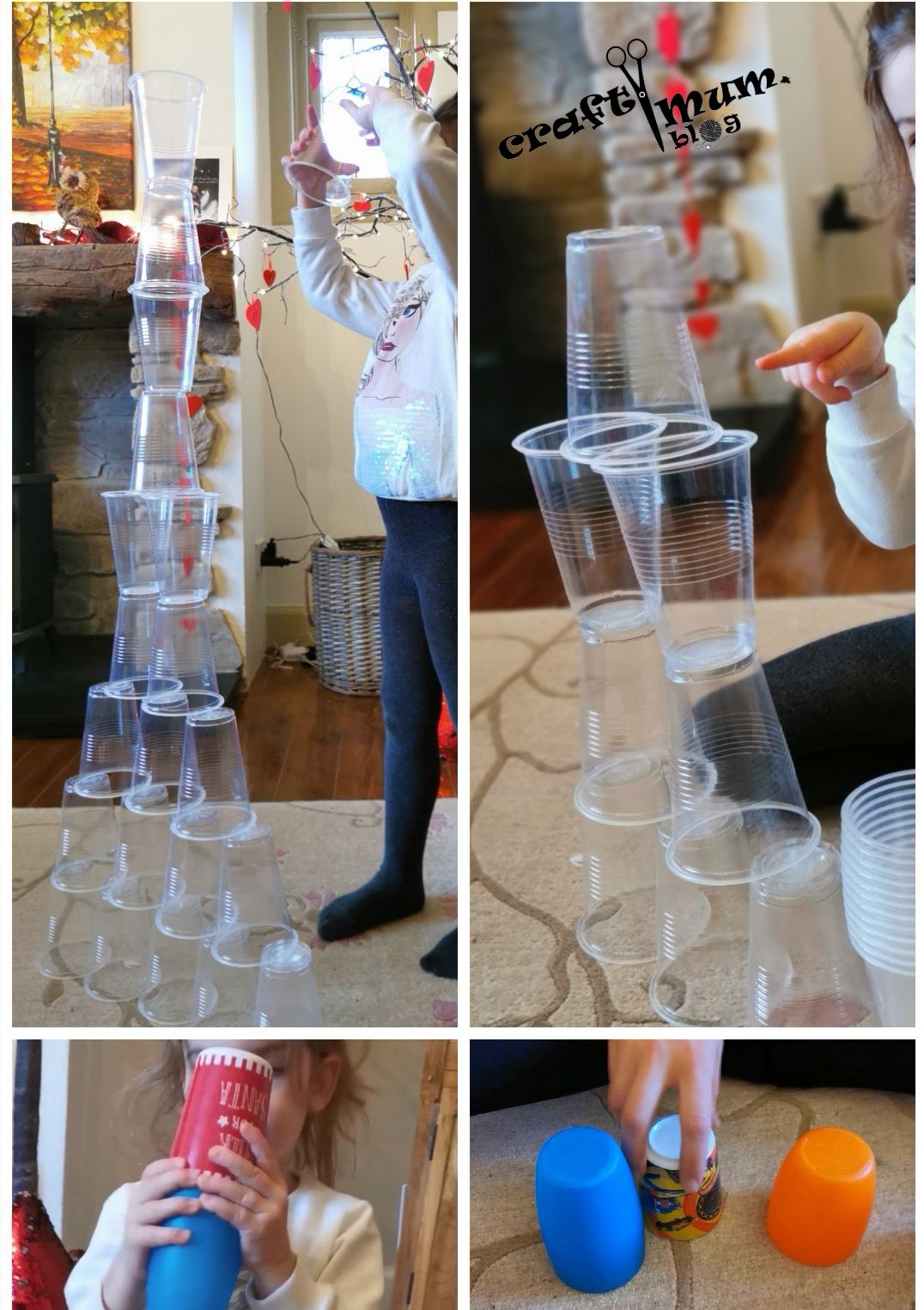 Playing with plastic cups